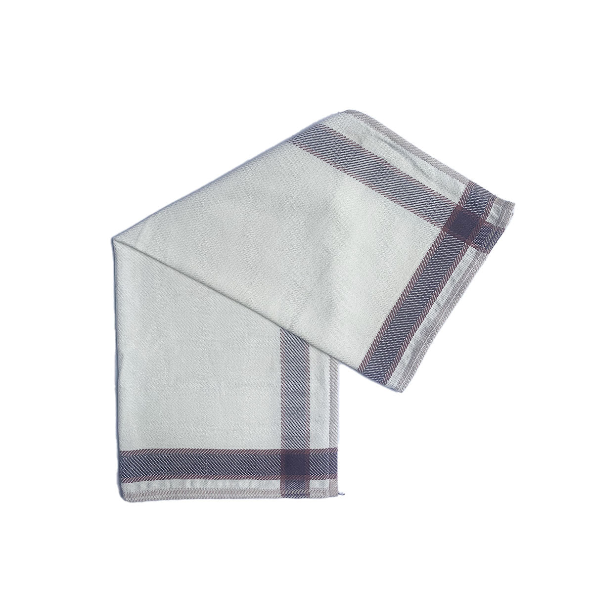 Handwoven Grid Tea Towel String / Plum