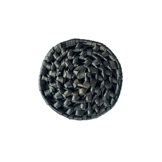 Handcrafted Palmyrah Coaster - Black