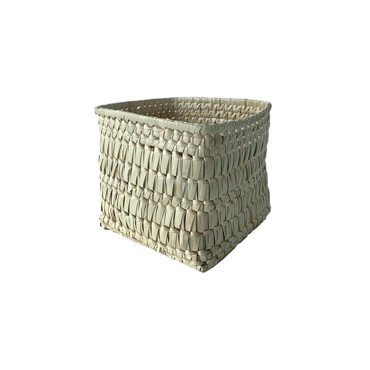 Handcrafted Palmyrah Basket Square - Natural