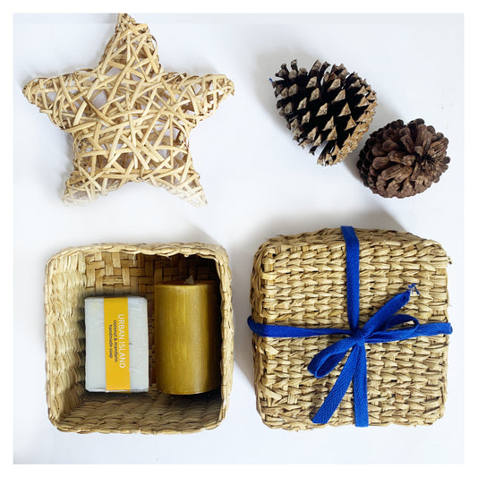 Essential Wellness Combo Gift Se - Candle + 2 Handmade soap + Box