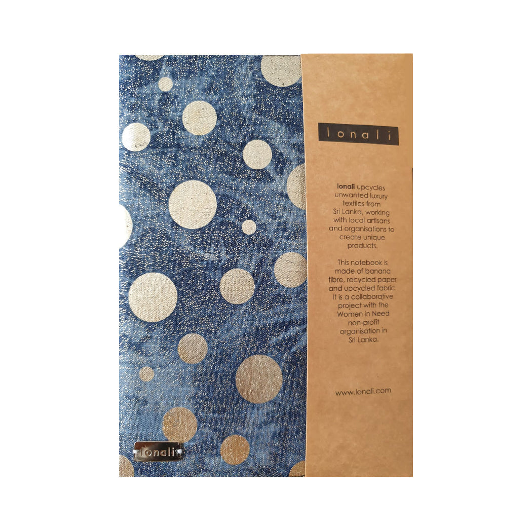 Lonali Upcycled Notebook - Divine Gold Dot