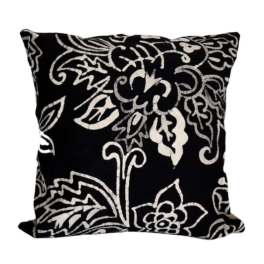 Batik Pillow - Niyangala - Black